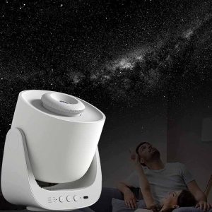 Astronomische kijker gericht op een sterrenhemel, ideaal voor sterrenobservatie en wetenschap. Perfect voor liefhebbers van astronomie en wetenschappelijke decoratie.
