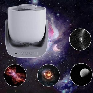 Afbeeldingenprojector van de ruimte met projecties van sterrenstelsels, nevels en planeten, ideaal voor wetenschappelijke en educatieve decoratie.