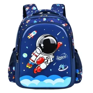 Kinderrugzak met ruimte-thema met astronauten en planeten.