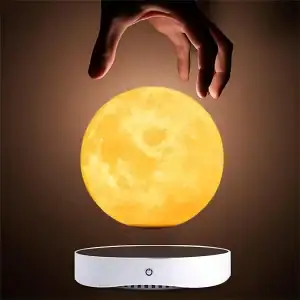 Ronde kunstmatige maanlamp, zachte en decoratieve verlichting voor binnen, ideaal om een warme en originele sfeer in uw ruimte te creëren.